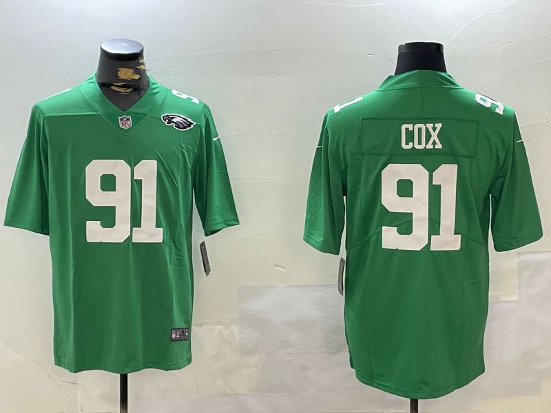 Men Philadelphia Eagles #91 Cox Green Second generation 2024 Nike Limited NFL Jersey style 2->pittsburgh steelers->NFL Jersey